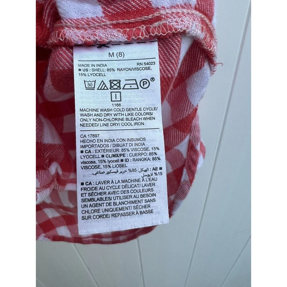 Old Navy Soft Plaid Boyfriend Button up Long Sleeve Size Medium 8